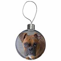 Red Boxer Dog Christmas Bauble