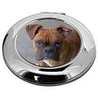 Red Boxer Dog Make-Up Round Compact Mirror