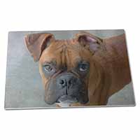 Large Glass Cutting Chopping Board Red Boxer Dog