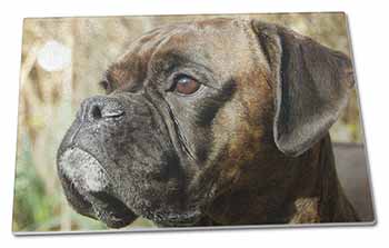 Large Glass Cutting Chopping Board Brindle Boxer Dog