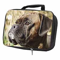 Brindle Boxer Dog Black Insulated School Lunch Box/Picnic Bag