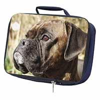 Brindle Boxer Dog Navy Insulated School Lunch Box/Picnic Bag