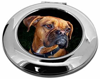 Boxer Dog Make-Up Round Compact Mirror