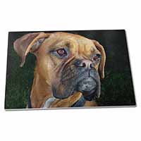 Large Glass Cutting Chopping Board Boxer Dog