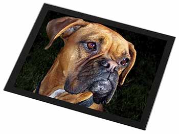 Boxer Dog Black Rim High Quality Glass Placemat