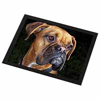 Boxer Dog Black Rim High Quality Glass Placemat