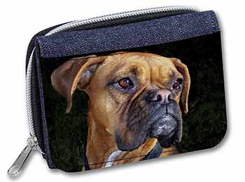 Boxer Dog Unisex Denim Purse Wallet