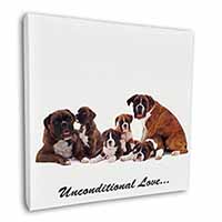 Boxer Dog-Love Square Canvas 12"x12" Wall Art Picture Print