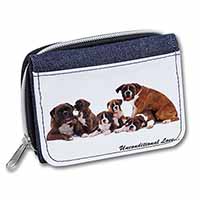 Boxer Dog-Love Unisex Denim Purse Wallet