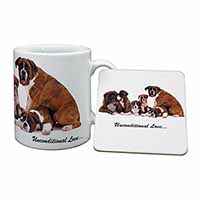 Boxer Dog-Love Mug and Coaster Set