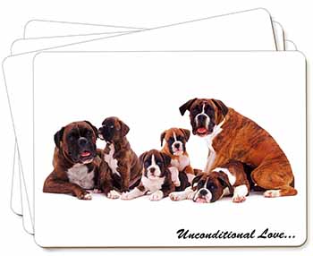 Boxer Dog-Love Picture Placemats in Gift Box