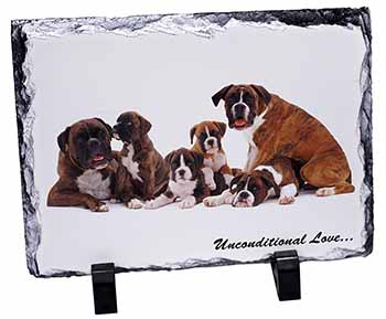 Boxer Dog-Love, Stunning Photo Slate