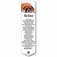Red and White Boxer Dog Bookmark, Book mark, Printed full colour