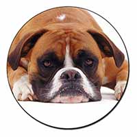 Red and White Boxer Dog Fridge Magnet Printed Full Colour