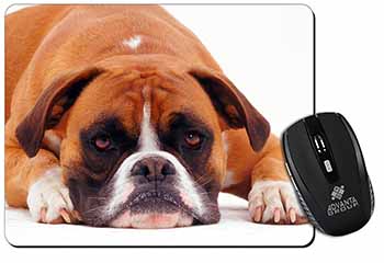 Red and White Boxer Dog Computer Mouse Mat