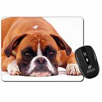 Red and White Boxer Dog Computer Mouse Mat