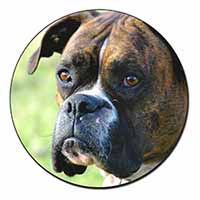 Brindle and White Boxer Dog Fridge Magnet Printed Full Colour