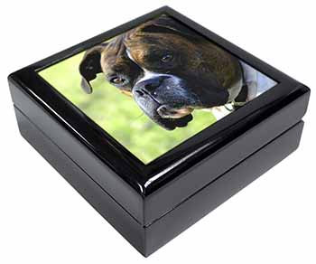 Brindle and White Boxer Dog Keepsake/Jewellery Box