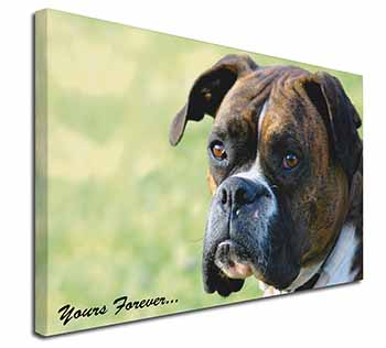 Brindle and White Boxer Dog "Yours Forever..." Canvas X-Large 30"x20" Wall Art P