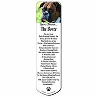 Brindle and White Boxer Dog "Yours Forever..." Bookmark, Book mark, Printed full