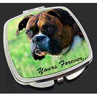 Brindle and White Boxer Dog "Yours Forever..." Make-Up Compact Mirror