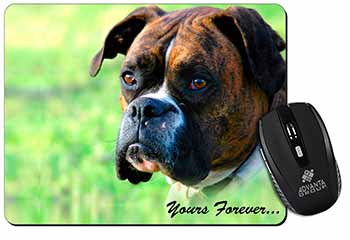 Brindle and White Boxer Dog "Yours Forever..." Computer Mouse Mat