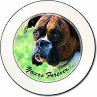 Brindle and White Boxer Dog "Yours Forever..." Car or Van Permit Holder/Tax Disc