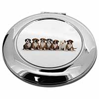 Boxer Dog Puppies Make-Up Round Compact Mirror