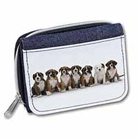 Boxer Dog Puppies Unisex Denim Purse Wallet