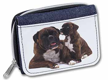 Boxer Dog Puppy Unisex Denim Purse Wallet