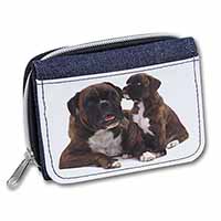 Boxer Dog Puppy Unisex Denim Purse Wallet