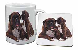 Boxer Dog Puppy Mug and Coaster Set