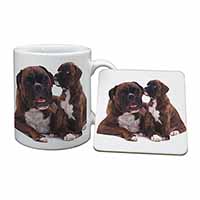 Boxer Dog Puppy Mug and Coaster Set
