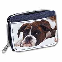 Boxer Dog Unisex Denim Purse Wallet