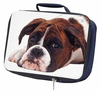 Boxer Dog Navy Insulated School Lunch Box/Picnic Bag