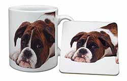 Boxer Dog Mug and Coaster Set