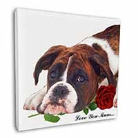 Boxer Dog+Rose 