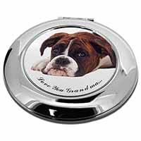Boxer Dogs Grandma Gift Make-Up Round Compact Mirror