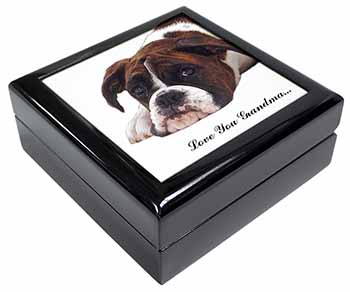 Boxer Dogs Grandma Gift Keepsake/Jewellery Box