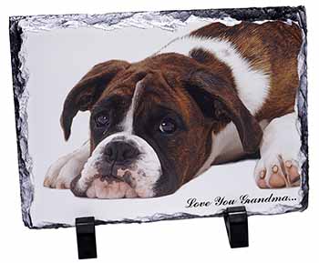 Boxer Dogs Grandma Gift, Stunning Photo Slate