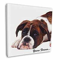 Boxer Dog "Yours Forever..." Square Canvas 12"x12" Wall Art Picture Print