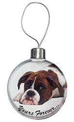 Boxer Dog "Yours Forever..." Christmas Bauble