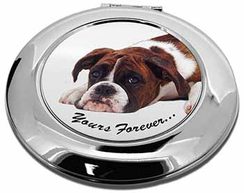 Boxer Dog "Yours Forever..." Make-Up Round Compact Mirror