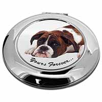 Boxer Dog "Yours Forever..." Make-Up Round Compact Mirror