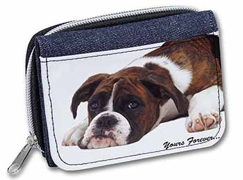 Boxer Dog "Yours Forever..." Unisex Denim Purse Wallet