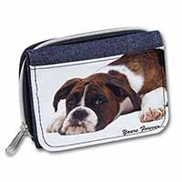 Boxer Dog "Yours Forever..." Unisex Denim Purse Wallet