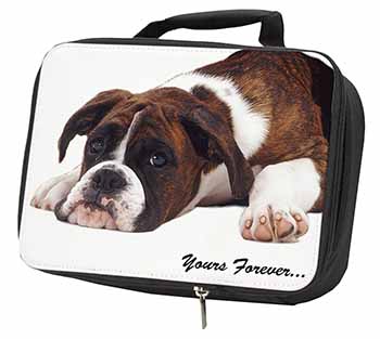 Boxer Dog "Yours Forever..." Black Insulated School Lunch Box/Picnic Bag