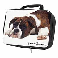 Boxer Dog "Yours Forever..." Black Insulated School Lunch Box/Picnic Bag