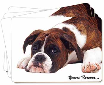 Boxer Dog "Yours Forever..." Picture Placemats in Gift Box