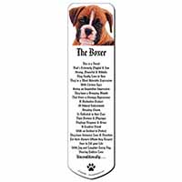 Red and White Boxer Puppy Bookmark, Book mark, Printed full colour